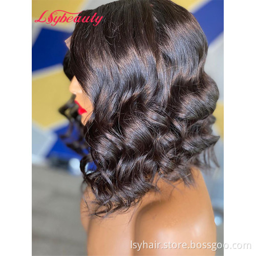 Kinky Curly Bob Lace Front Wigs Human Hair For Female Women, First Wig Unit Easy Going 180% 200%Density perruque cheveux humain